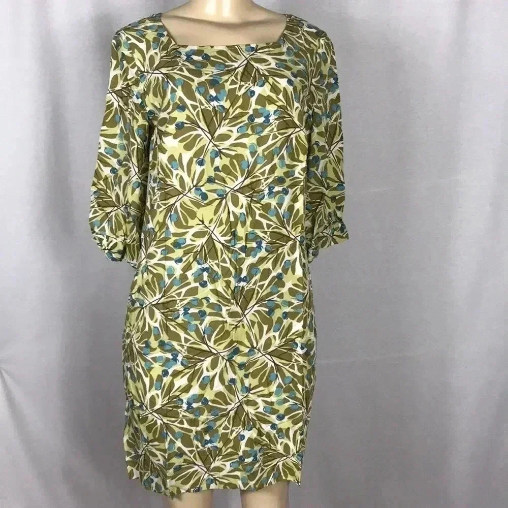 J-Jill Size 2 Petite Floral Print 3/4 Sleeve Dress. New With Tags